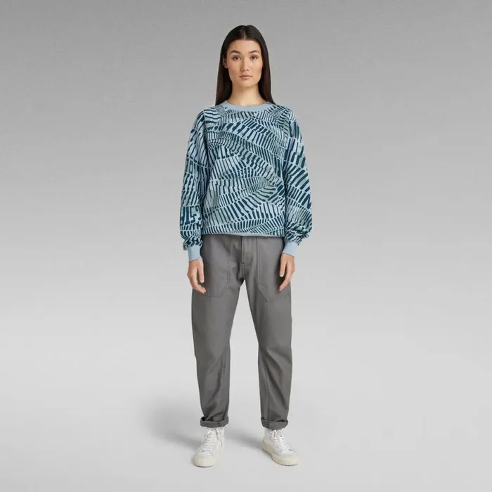 Sweatshirts and Hoodies Women GStar RAW Raglan Allover Loose Sweater Lake Wave Camo