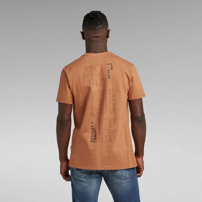 TShirts and Polos Men GStar RAW Back Graphic Text TShirt Chipmunk