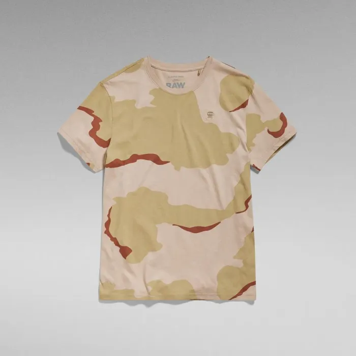 TShirts and Polos Men GStar RAW Desert Camo TShirt Dk Brick Desert Camo