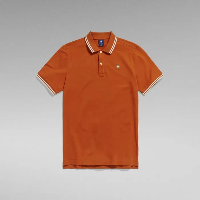 TShirts and Polos Men GStar RAW Dunda Slim Stripe Polo Rooibos Tea