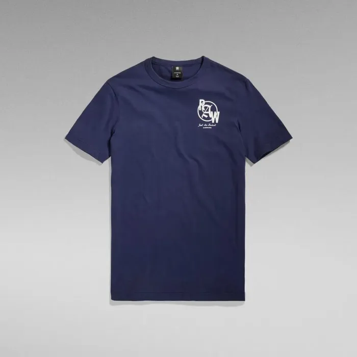 TShirts and Polos Men GStar RAW Graphic 9 Slim TShirt Sartho Blue