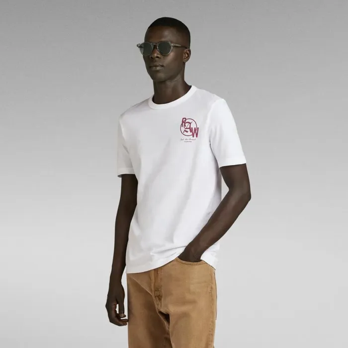 TShirts and Polos Men GStar RAW Graphic 9 Slim TShirt White