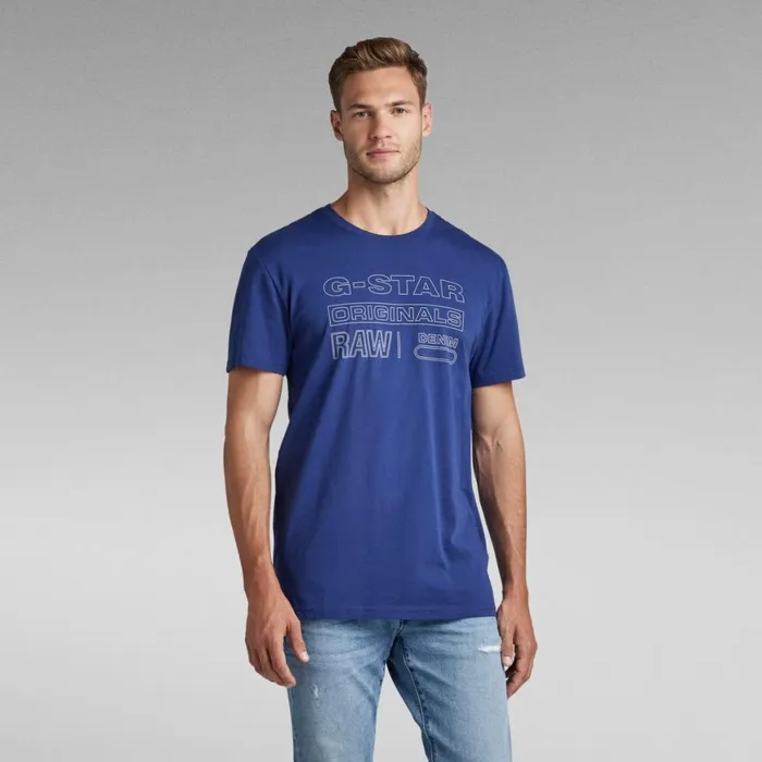TShirts and Polos Men GStar RAW Originals TShirt Ballpen Blue