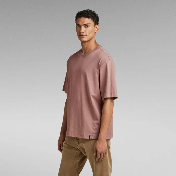 TShirts and Polos Men GStar RAW Oversized Boxy TShirt Essential Chocolate Berry