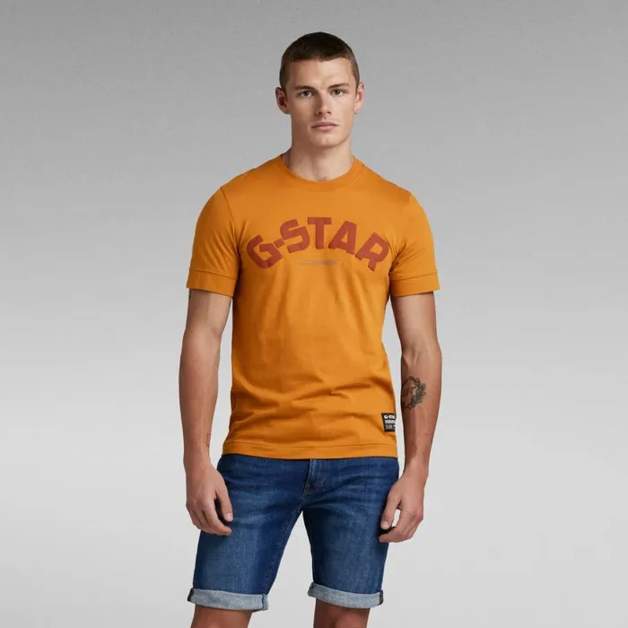 TShirts and Polos Men GStar RAW Puff Logo Slim TShirt Dark Vulcan