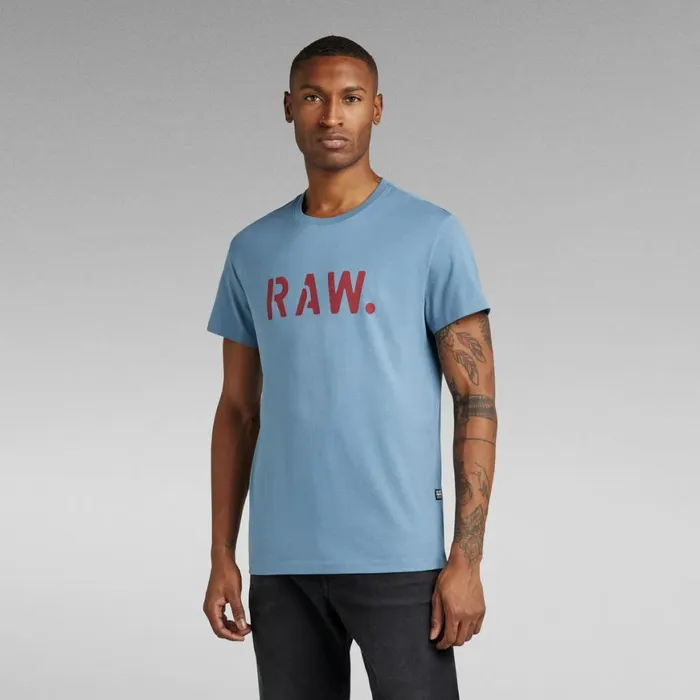 TShirts and Polos Men GStar RAW Stencil RAW TShirt Azul