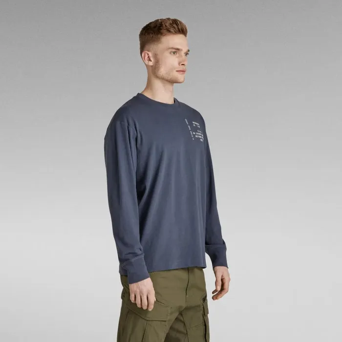 TShirts and Polos Men GStar RAW Typeface Back Graphic Boxy TShirt Fantem Blue