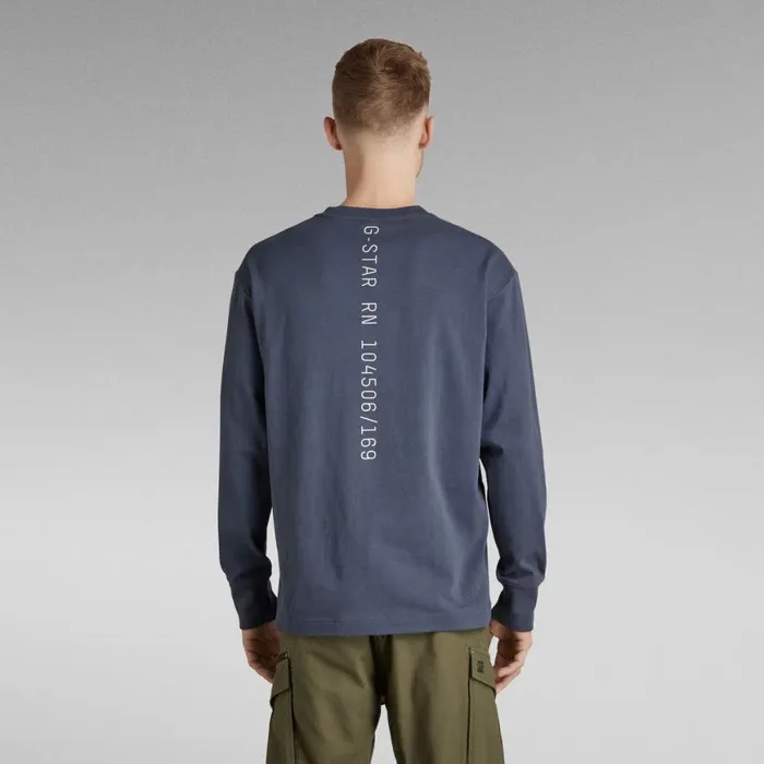 TShirts and Polos Men GStar RAW Typeface Back Graphic Boxy TShirt Fantem Blue
