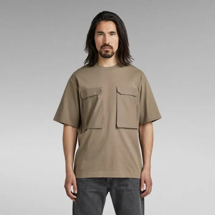 TShirts and Polos Men GStar RAW Utility Woven Mix Boxy TShirt Turf