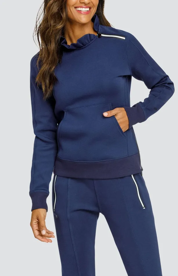 Tail Activewear Condoleezza Navy Blue Pullover Women Long Sleeve
