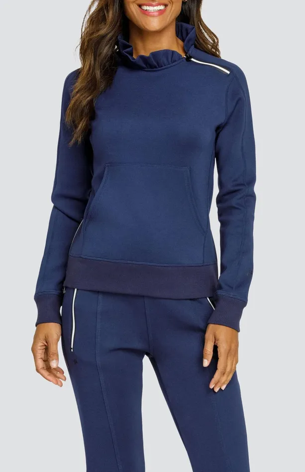 Tail Activewear Condoleezza Navy Blue Pullover Women Long Sleeve