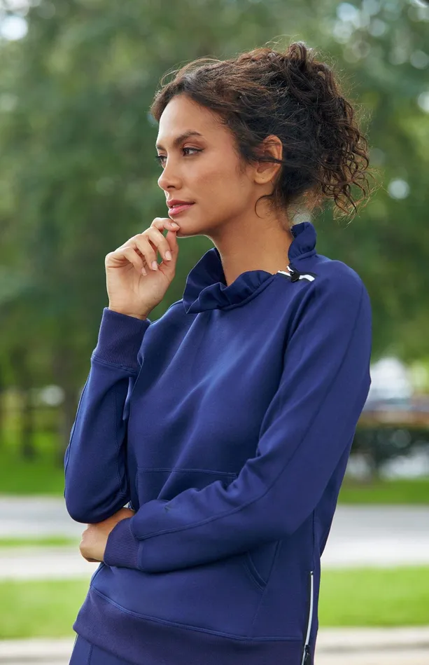 Tail Activewear Condoleezza Navy Blue Pullover Women Long Sleeve