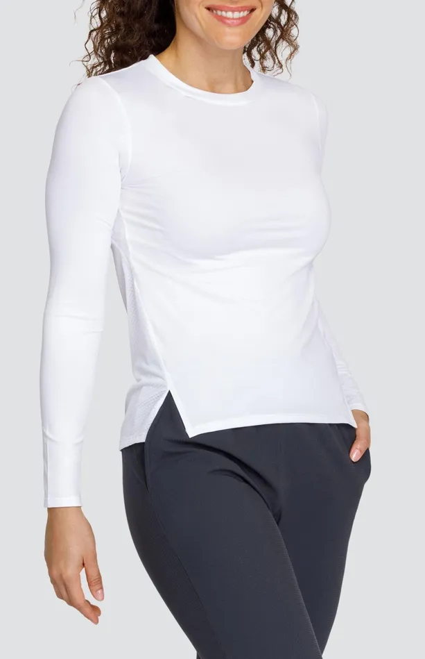 Tail Activewear Gracen Top 8211 Chalk White Women Long Sleeve