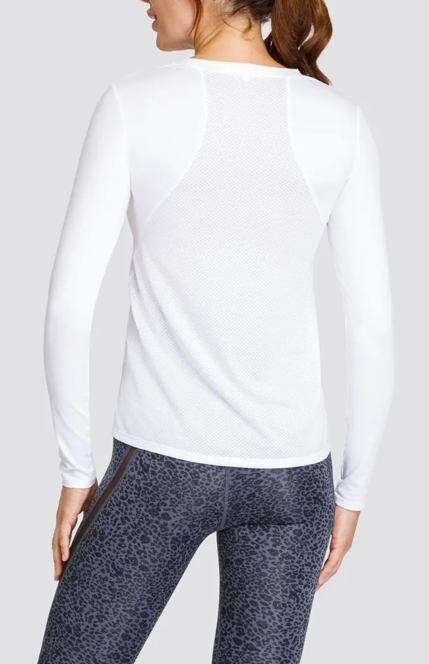 Tail Activewear Gracen Top 8211 Chalk White Women Long Sleeve