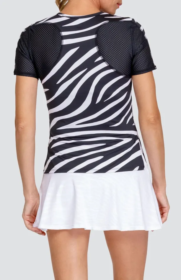 Tail Activewear Katy Top 8211 Wild Zebra 8211 FINAL SALE Women Short Sleeve