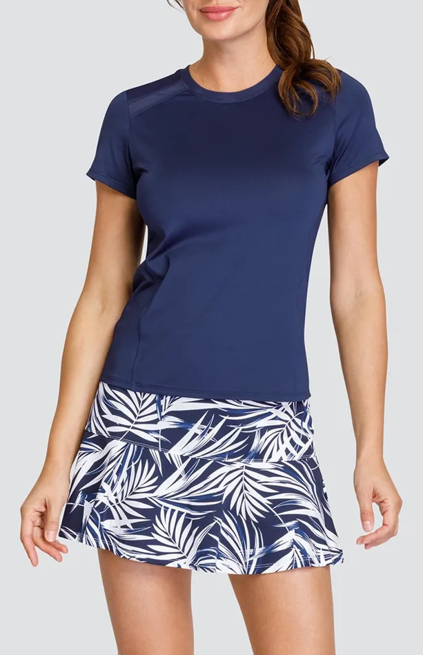 Tail Activewear Lorenia Top 8211 Navy Blue Women Short Sleeve