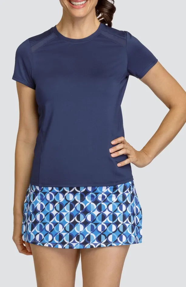 Tail Activewear Lorenia Top 8211 Navy Blue Women Short Sleeve