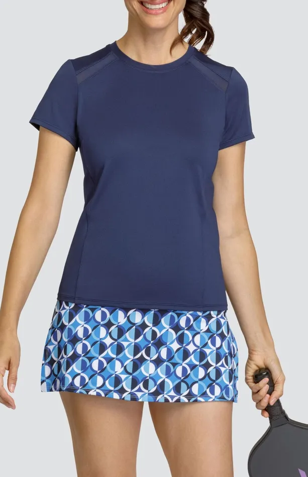 Tail Activewear Lorenia Top 8211 Navy Blue Women Short Sleeve