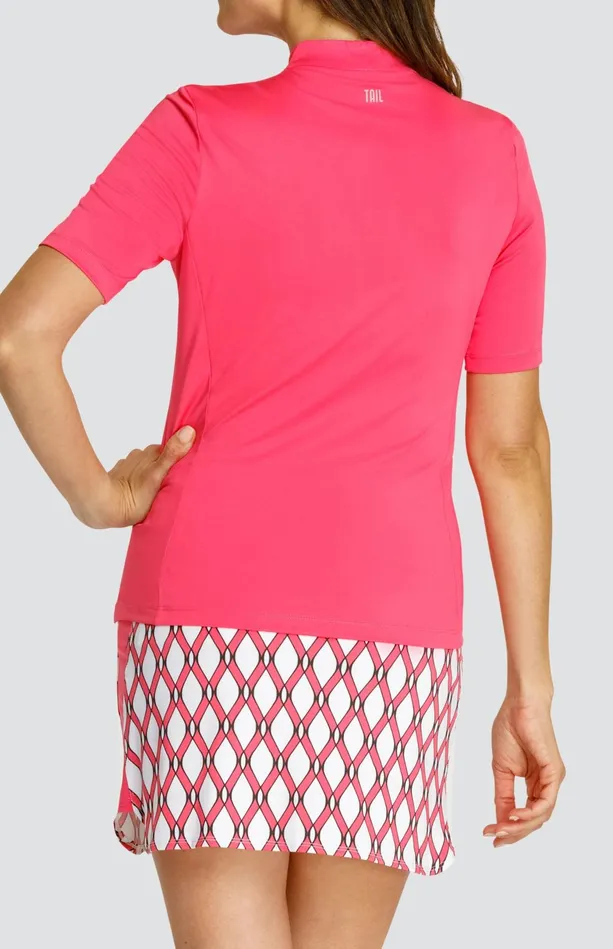 Tail Activewear Saanvi Top 8211 Power Pink Women Short Sleeve