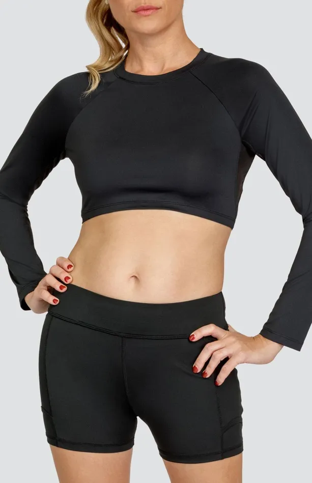 Tail Activewear Sasha Layering Top 8211 Onyx Black Women Long Sleeve