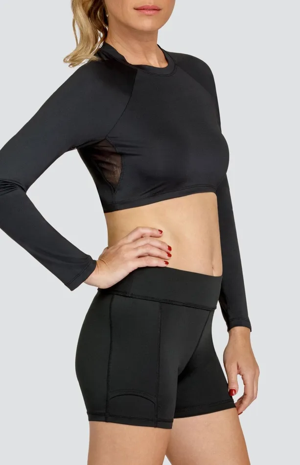 Tail Activewear Sasha Layering Top 8211 Onyx Black Women Long Sleeve