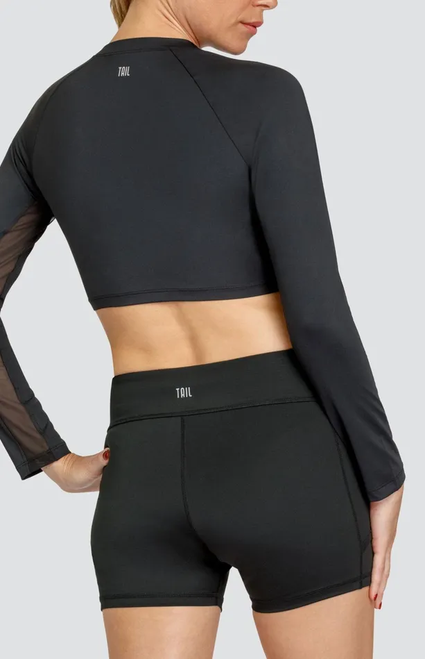Tail Activewear Sasha Layering Top 8211 Onyx Black Women Long Sleeve