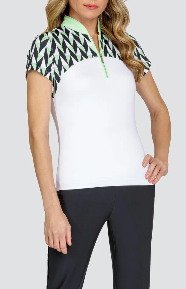 Tail Activewear Sharolyn Top 8211 Chevron Geo Women Short Sleeve