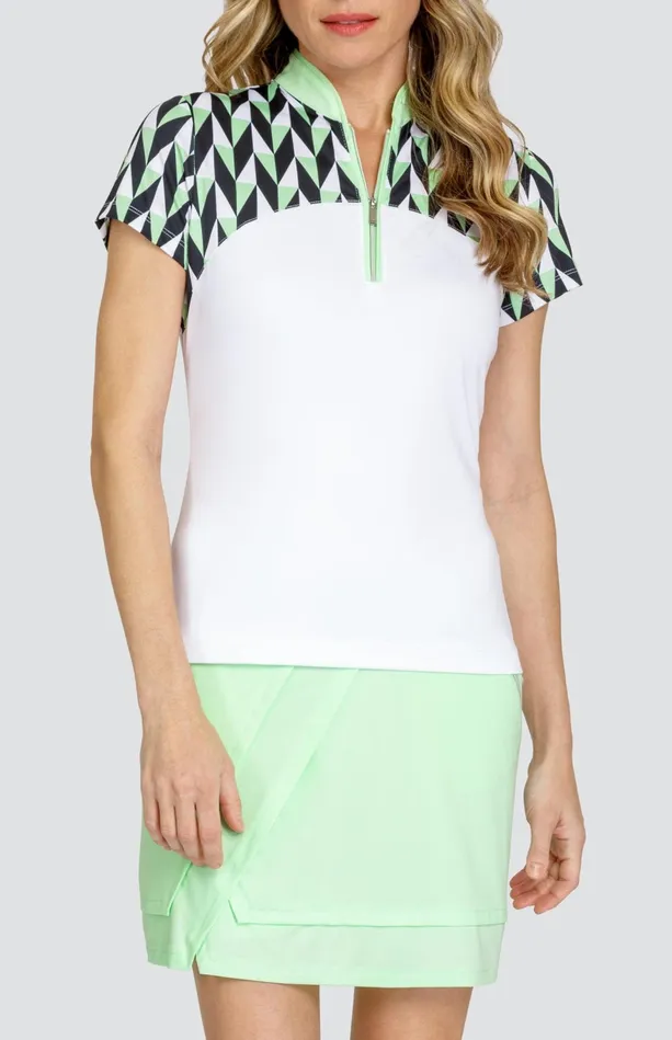 Tail Activewear Sharolyn Top 8211 Chevron Geo Women Short Sleeve