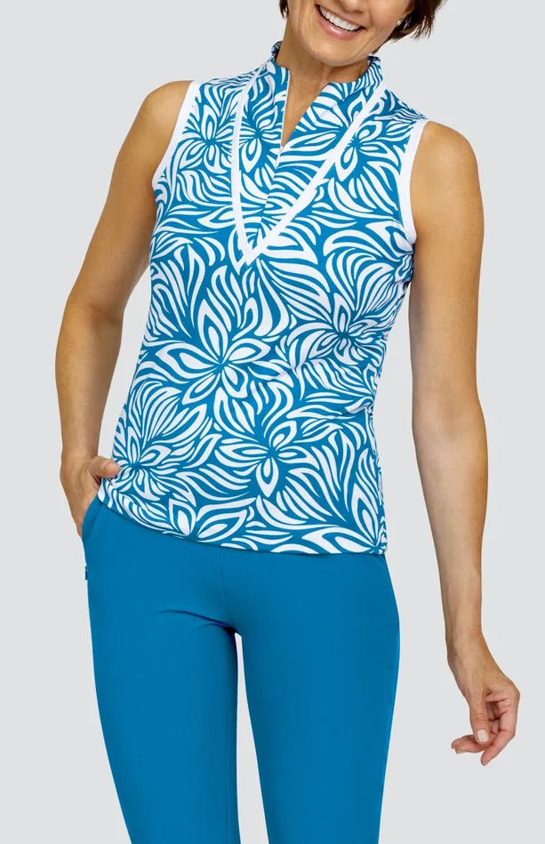 Tail Activewear Shasta Top 8211 Grecian Blooms Women Sleeveless
