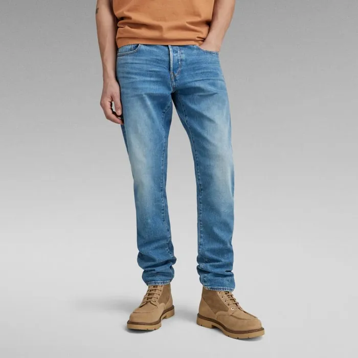 Tapered Men GStar RAW 3301 Regular Tapered Jeans Worn In Azure