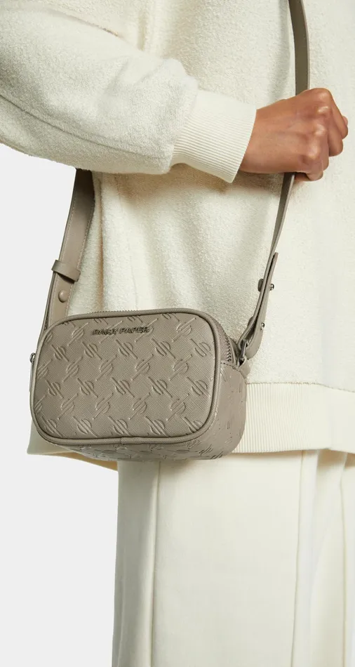 Taupe Grey May Monogram Bag MenWomen Daily Paper Bags