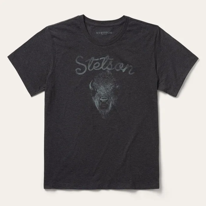 Tees Men Stetson Bison Spirit Graphic Tee Black