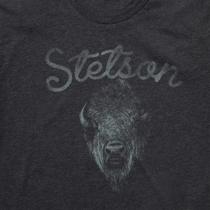 Tees Men Stetson Bison Spirit Graphic Tee Black