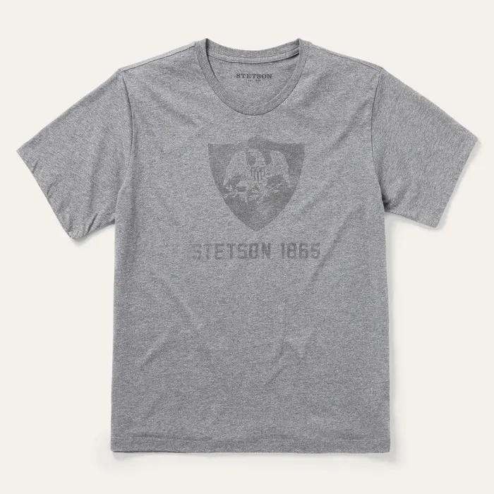 Tees Men Stetson Vintage Eagle Graphic Tee Grey
