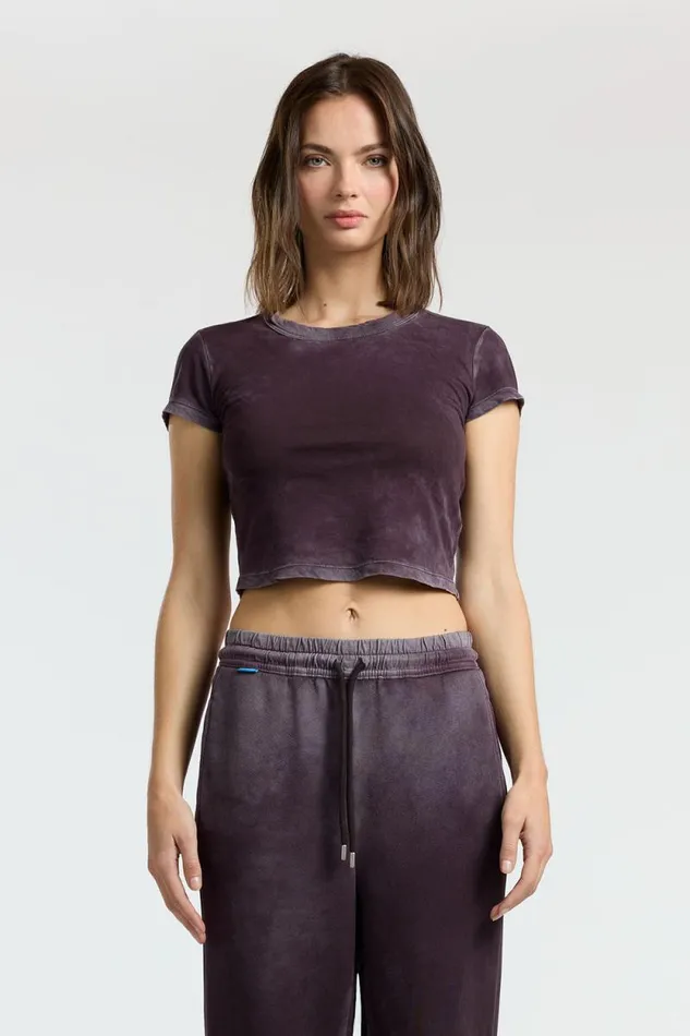 Tees Women COTTON CITIZEN Standard Baby Tee Vintage Eggplant