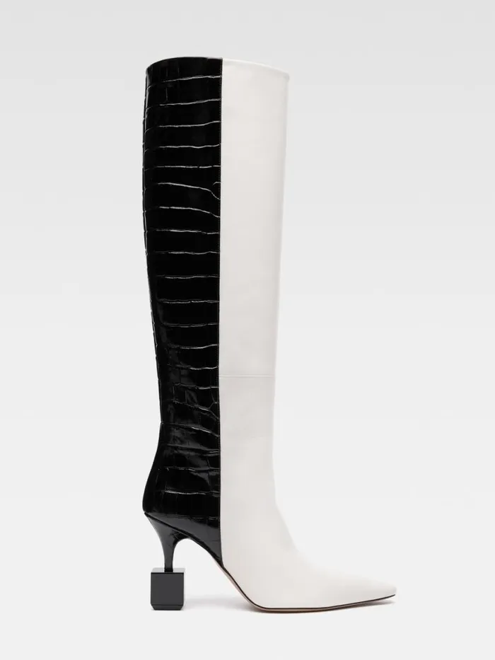 The Bisou Boots Blackwhite Women JACQUEMUS Shoes