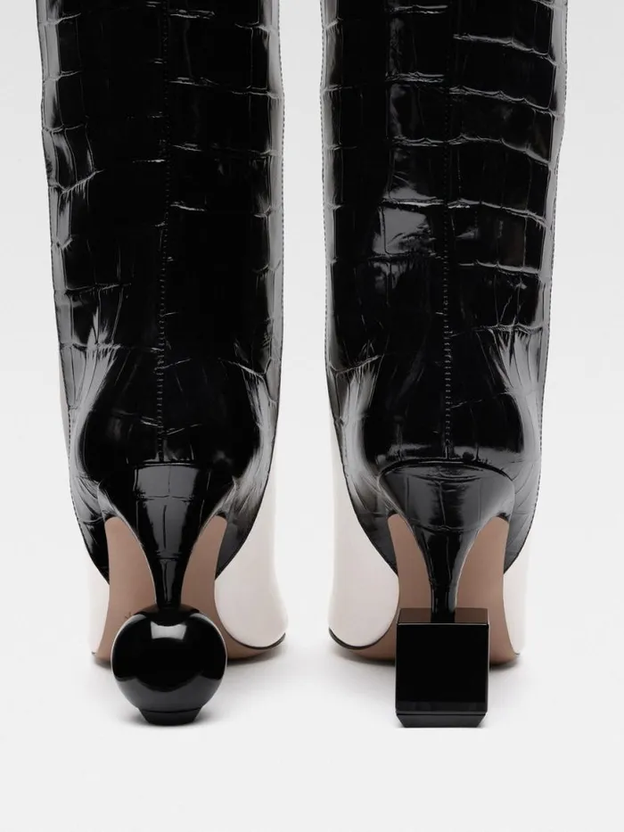 The Bisou Boots Blackwhite Women JACQUEMUS Shoes The Bisou Boots Blackwhite Women JACQUEMUS Shoes