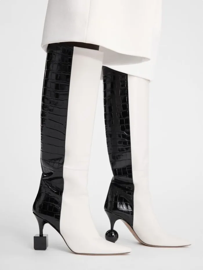 The Bisou Boots Blackwhite Women JACQUEMUS Shoes The Bisou Boots Blackwhite Women JACQUEMUS Shoes