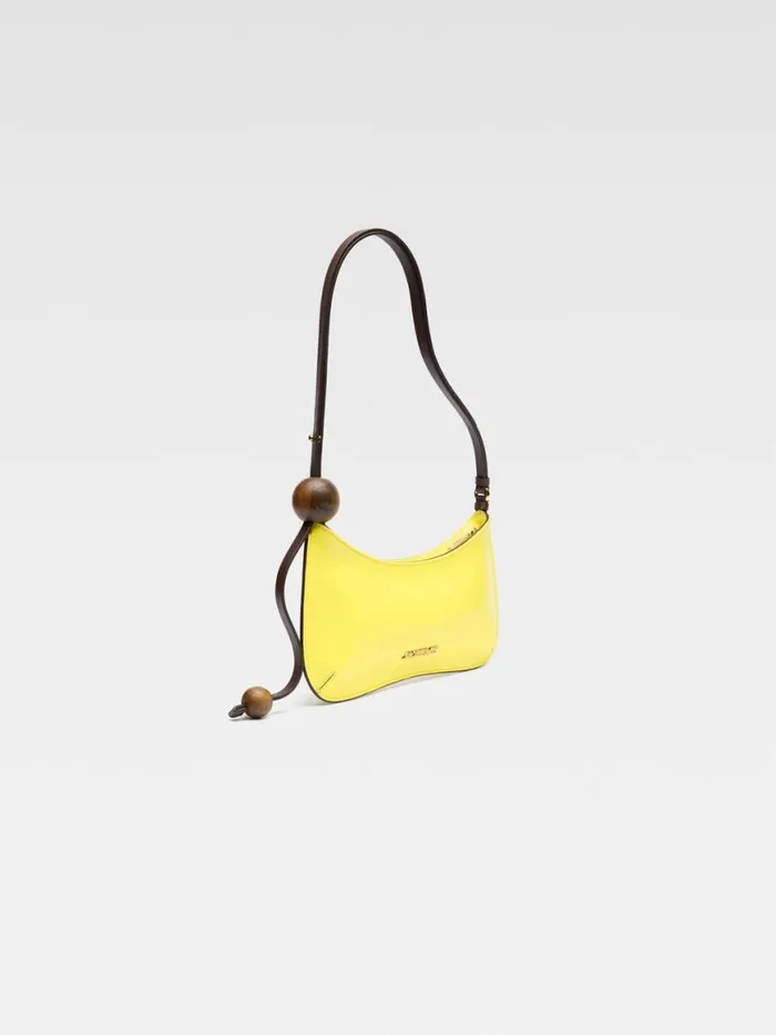 The Bisou Perle Yellow Women JACQUEMUS Shoulder Bags The Bisou Perle Yellow Women JACQUEMUS Shoulder Bags