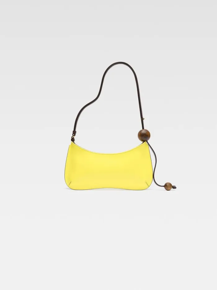 The Bisou Perle Yellow Women JACQUEMUS Shoulder Bags The Bisou Perle Yellow Women JACQUEMUS Shoulder Bags