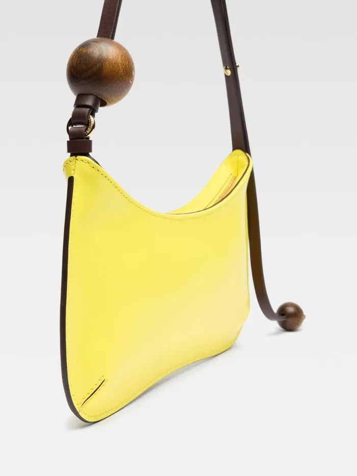 The Bisou Perle Yellow Women JACQUEMUS Shoulder Bags The Bisou Perle Yellow Women JACQUEMUS Shoulder Bags
