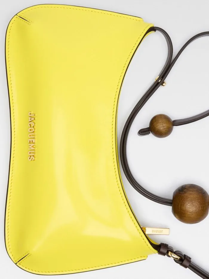 The Bisou Perle Yellow Women JACQUEMUS Shoulder Bags The Bisou Perle Yellow Women JACQUEMUS Shoulder Bags