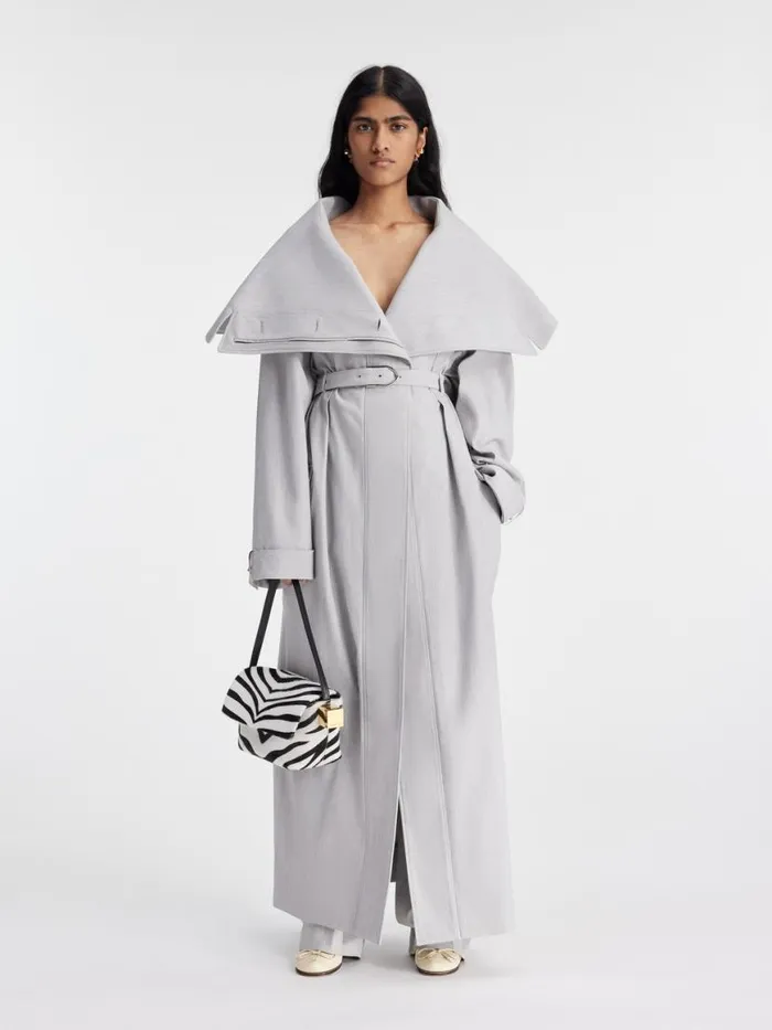 The Caruso Trench Coat Light Grey Women JACQUEMUS Coats and Jackets