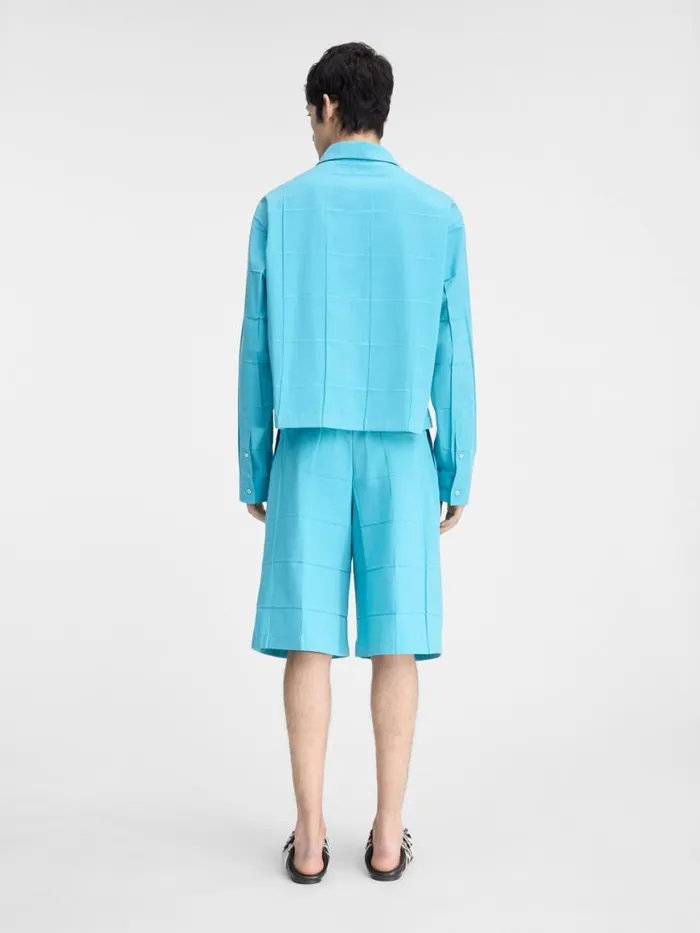 The Corto Shirt Turquoise Men JACQUEMUS Shirts The Corto Shirt Turquoise Men JACQUEMUS Shirts