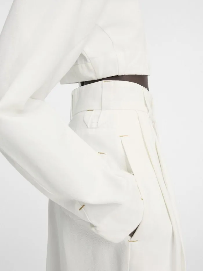 The Curzio DeNmes Denim Pants Offwhite Women JACQUEMUS Denim The Curzio DeNmes Denim Pants Offwhite Women JACQUEMUS Denim