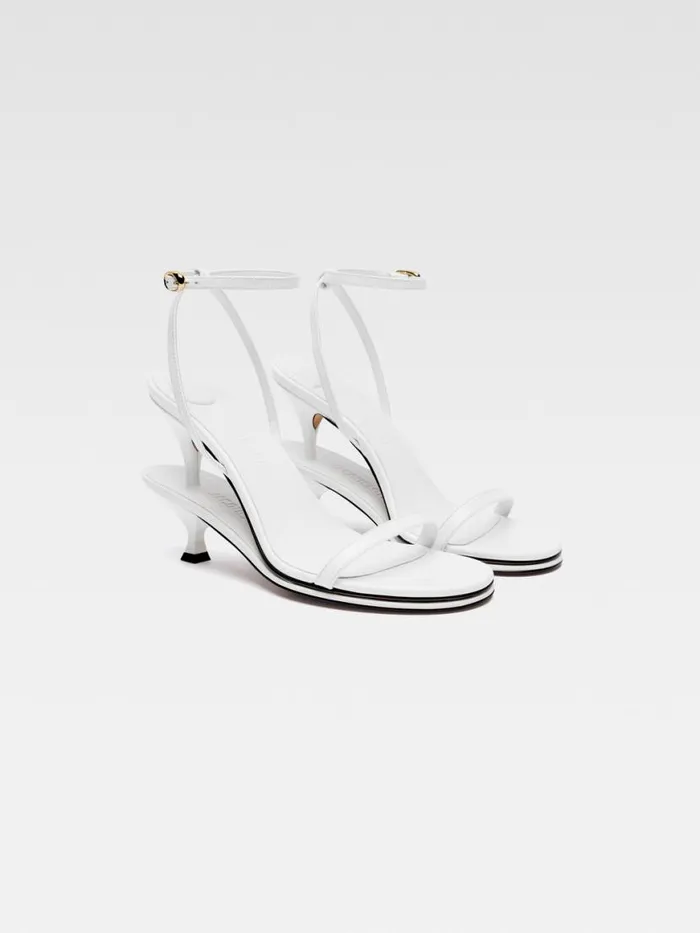 The Double Sandals White Women JACQUEMUS Shoes The Double Sandals White Women JACQUEMUS Shoes