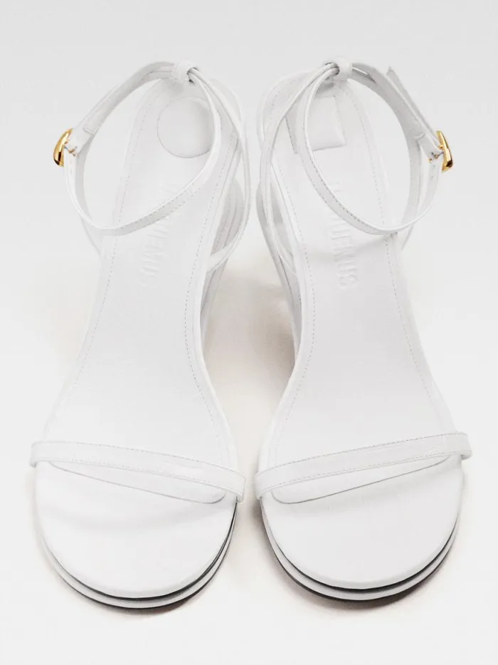 The Double Sandals White Women JACQUEMUS Shoes The Double Sandals White Women JACQUEMUS Shoes