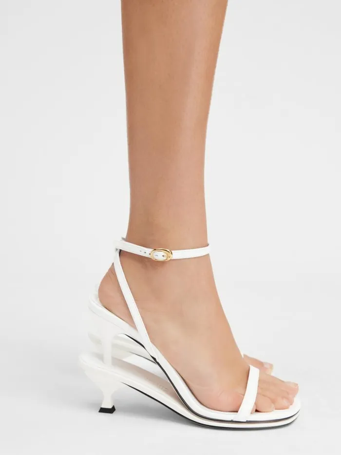 The Double Sandals White Women JACQUEMUS Shoes The Double Sandals White Women JACQUEMUS Shoes