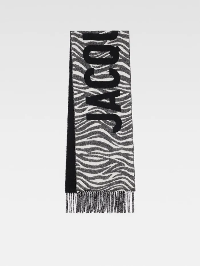 The Jacquemus Scarf Black and White Zebra WomenMen JACQUEMUS Scarves Beanies and Gloves