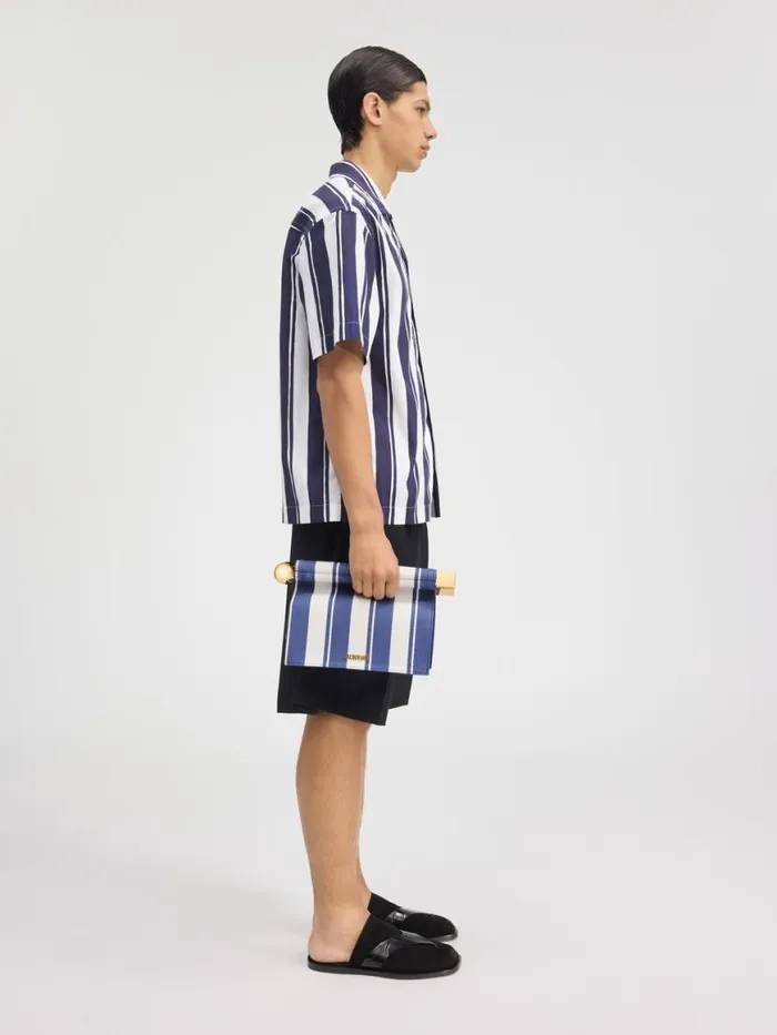 The Jean Shirt Print Rayure Blue Men JACQUEMUS Shirts The Jean Shirt Print Rayure Blue Men JACQUEMUS Shirts